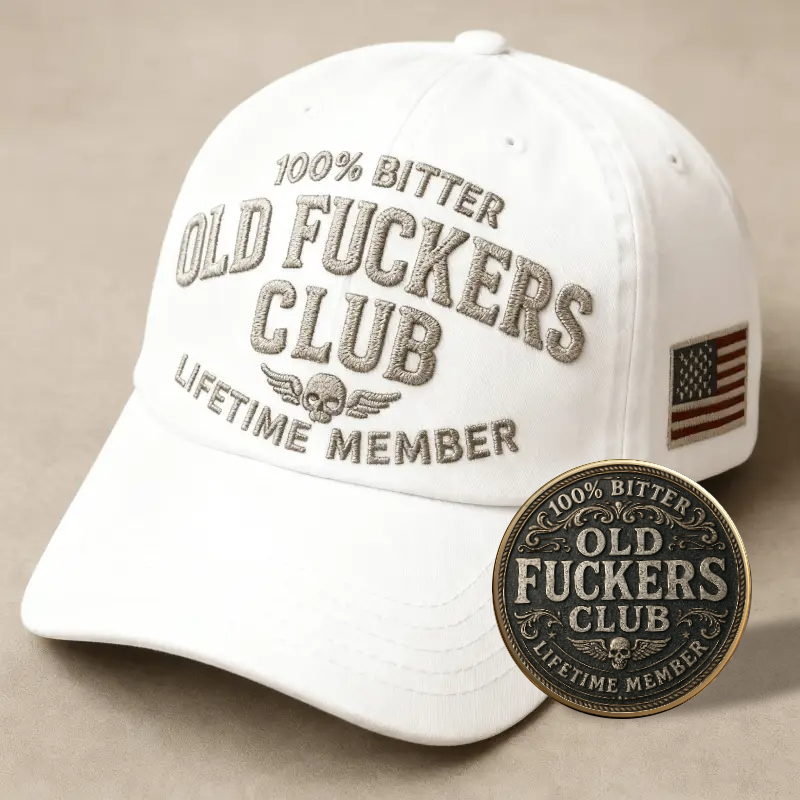 🏅60% OFF - Old Fuckers Club-Vintage Baseball Cap & Coin