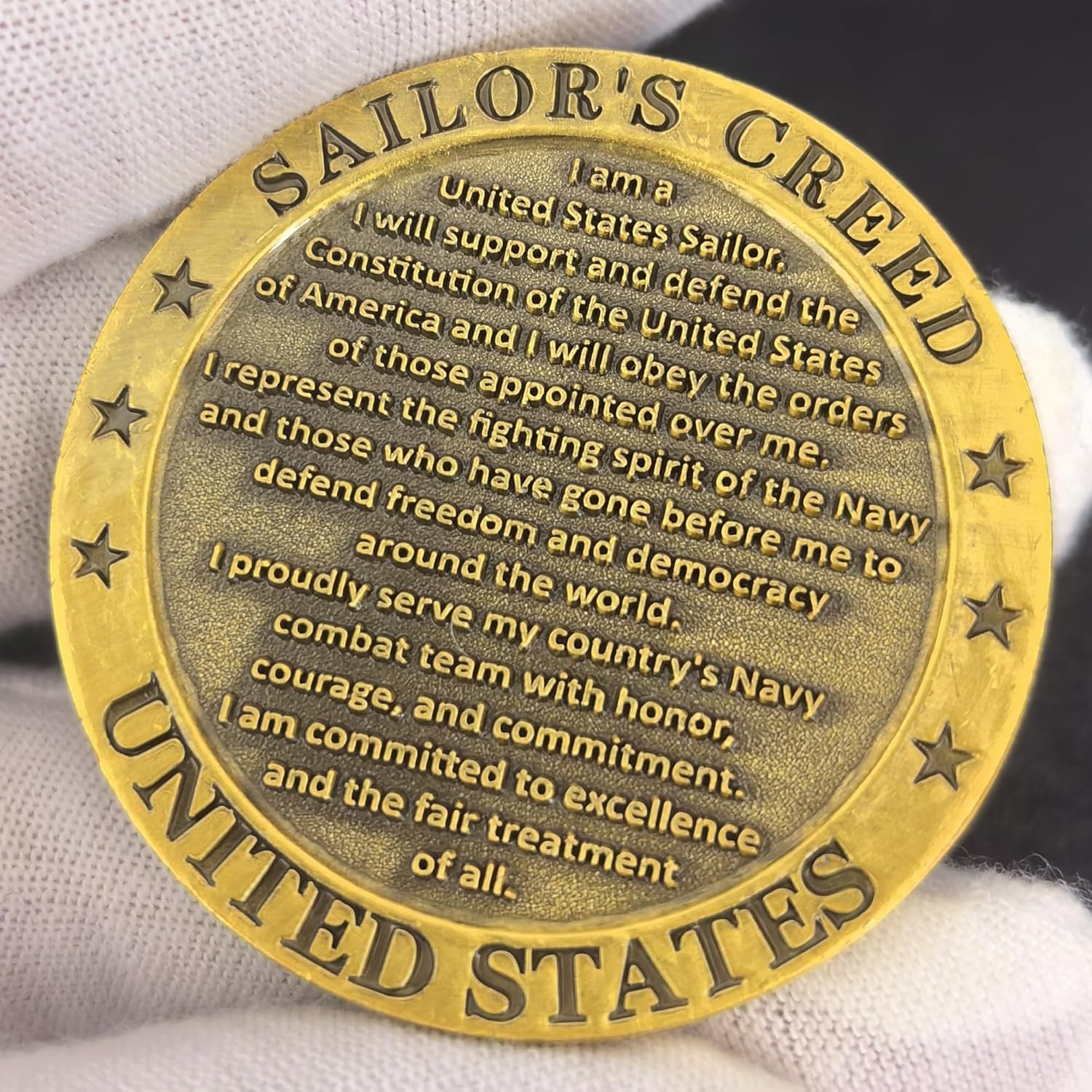 Strugglejewelry United States Sailor's Creed Challenge Coin