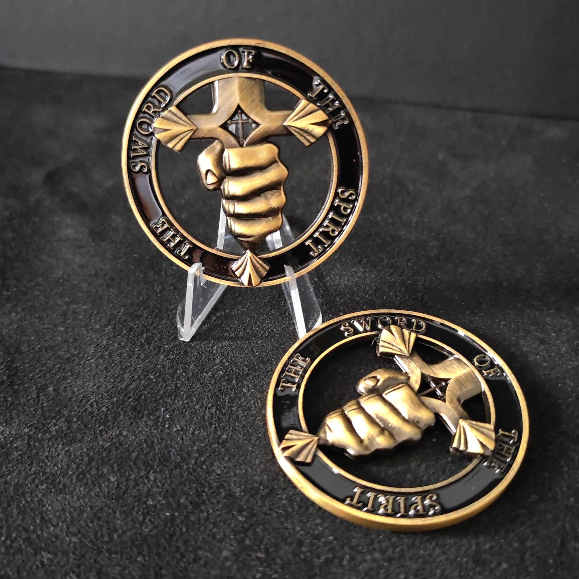 Sword of the Spirit Christian Faith Prayer Token Coin 