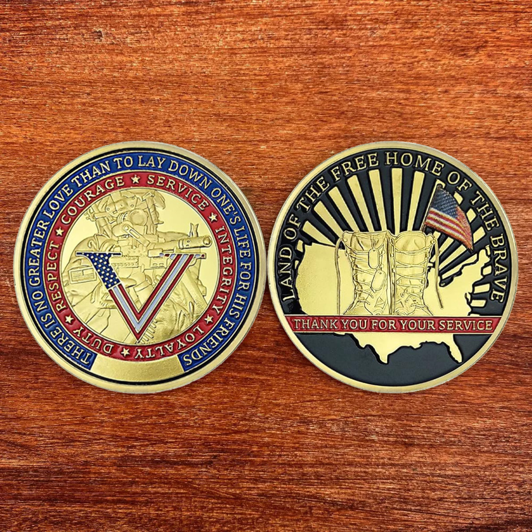 Thank You for Your Service US Army Veteran Challenge Coin