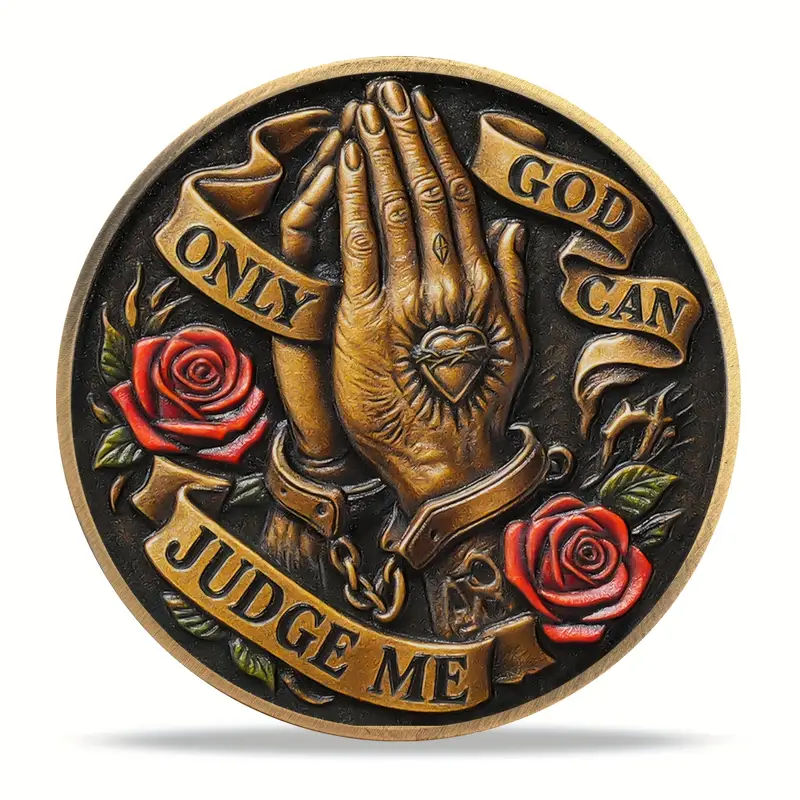 Only God Can Judge Me – Prayer Hands Commemorative Coin