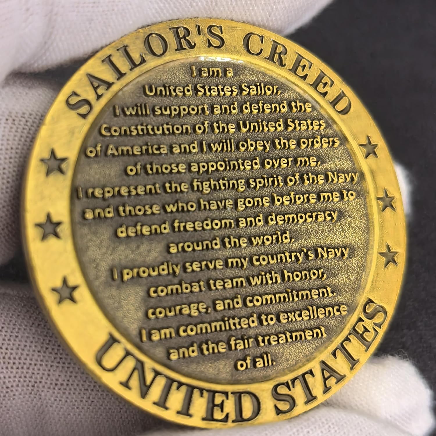 Strugglejewelry United States Sailor's Creed Challenge Coin