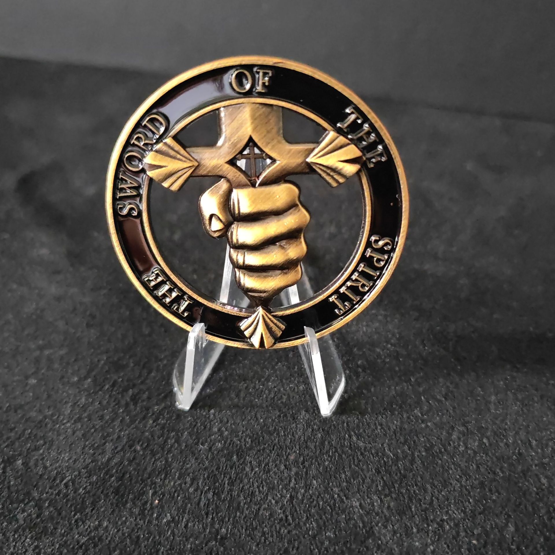 Sword of the Spirit Christian Faith Prayer Token Coin 