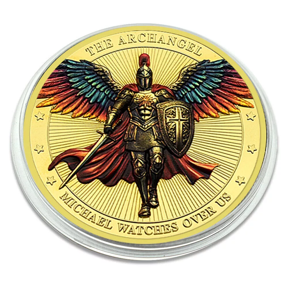 The Archangel Michael Watches Over Us Commemorative Challenge Coin Medal Gift