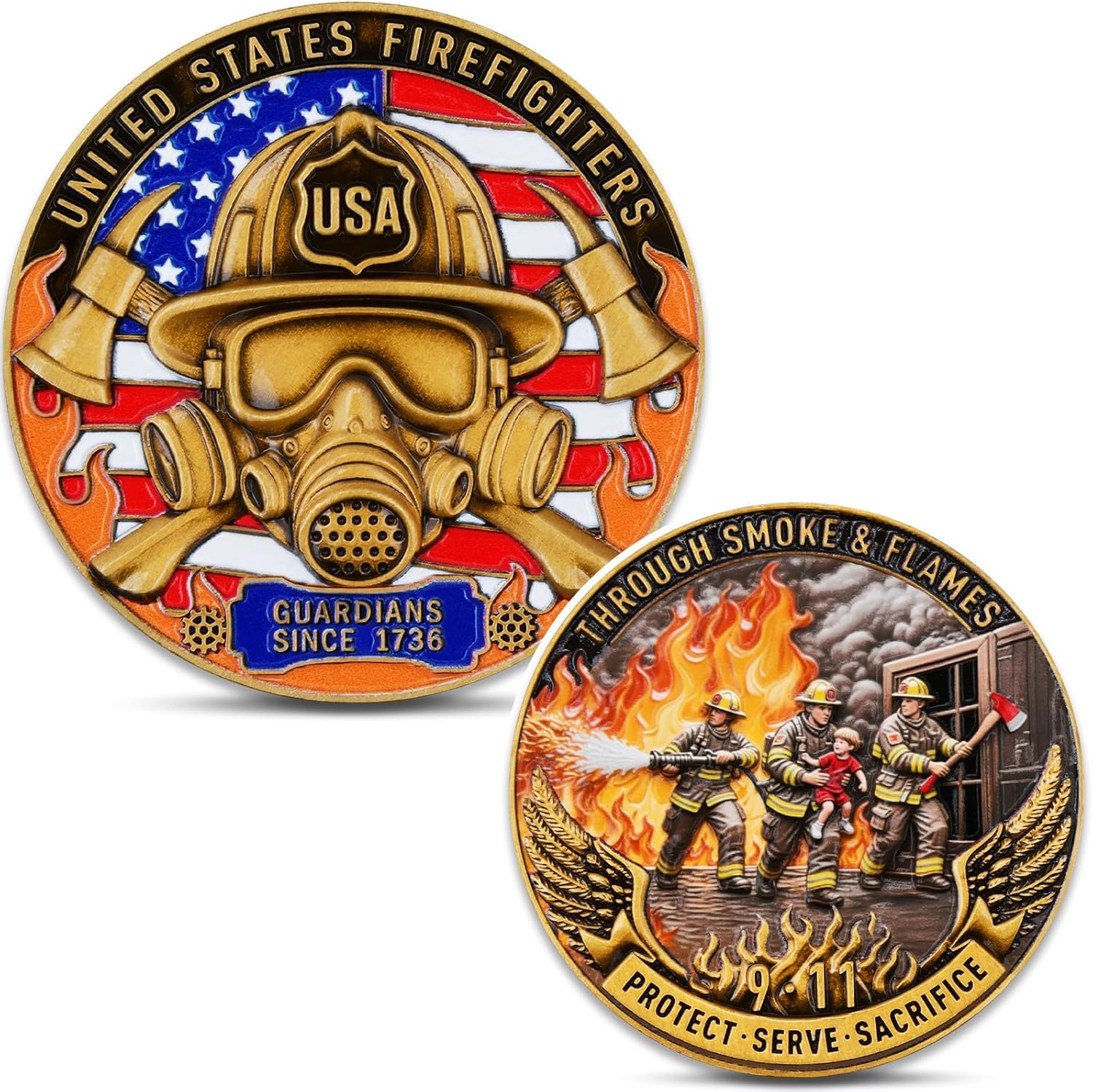 Firefighter Heroism Challenge Coin