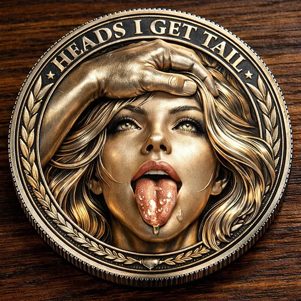 💘 Funny Couples Decision Coin – Heads I Get Tail / Tails I Get Head