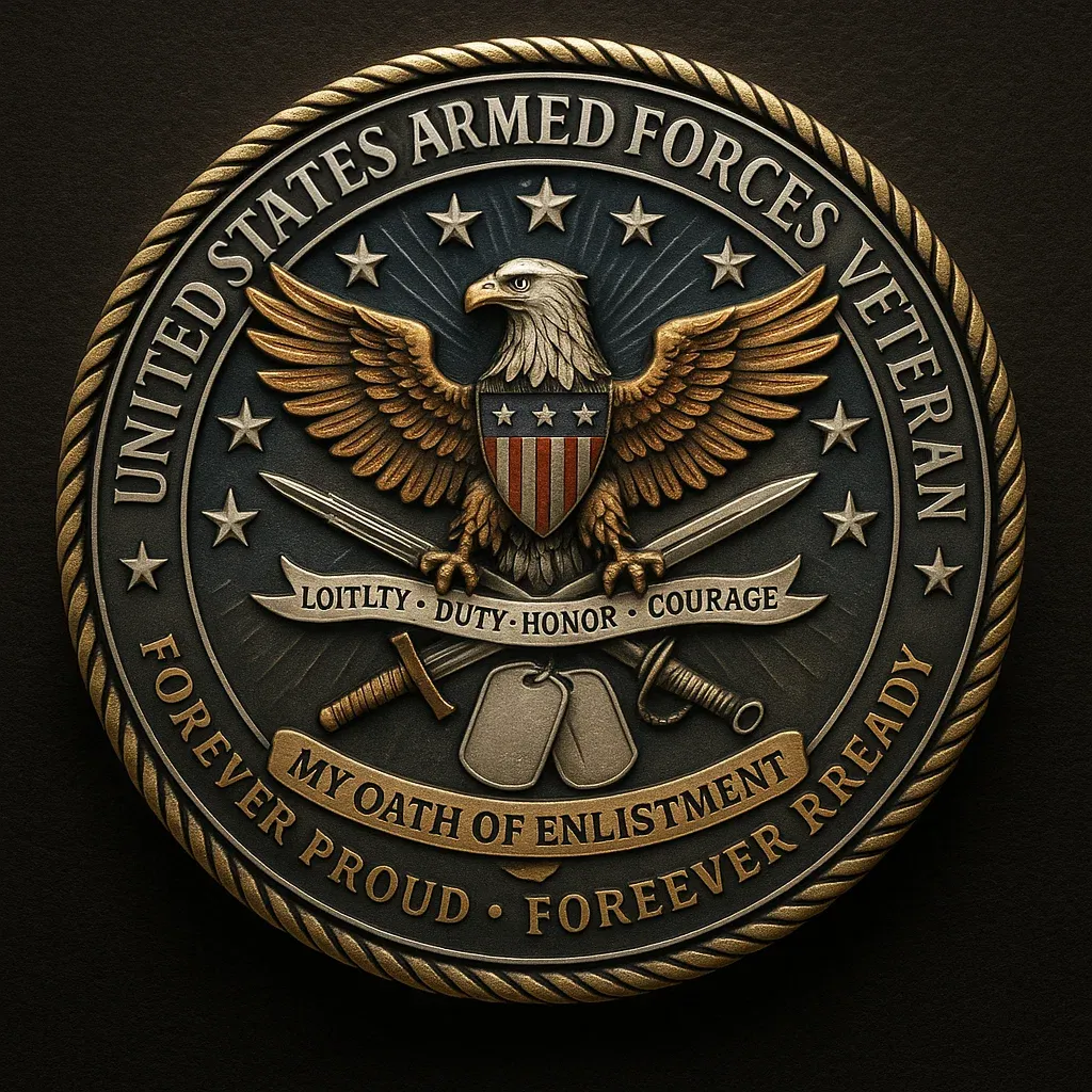 U.S. Veteran Commemorative Coin – Oath Never Expires 🇺🇸🎖️