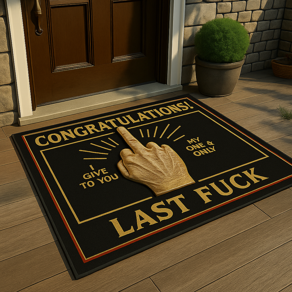 Funny Congratulations! LAST F*CK Doormat