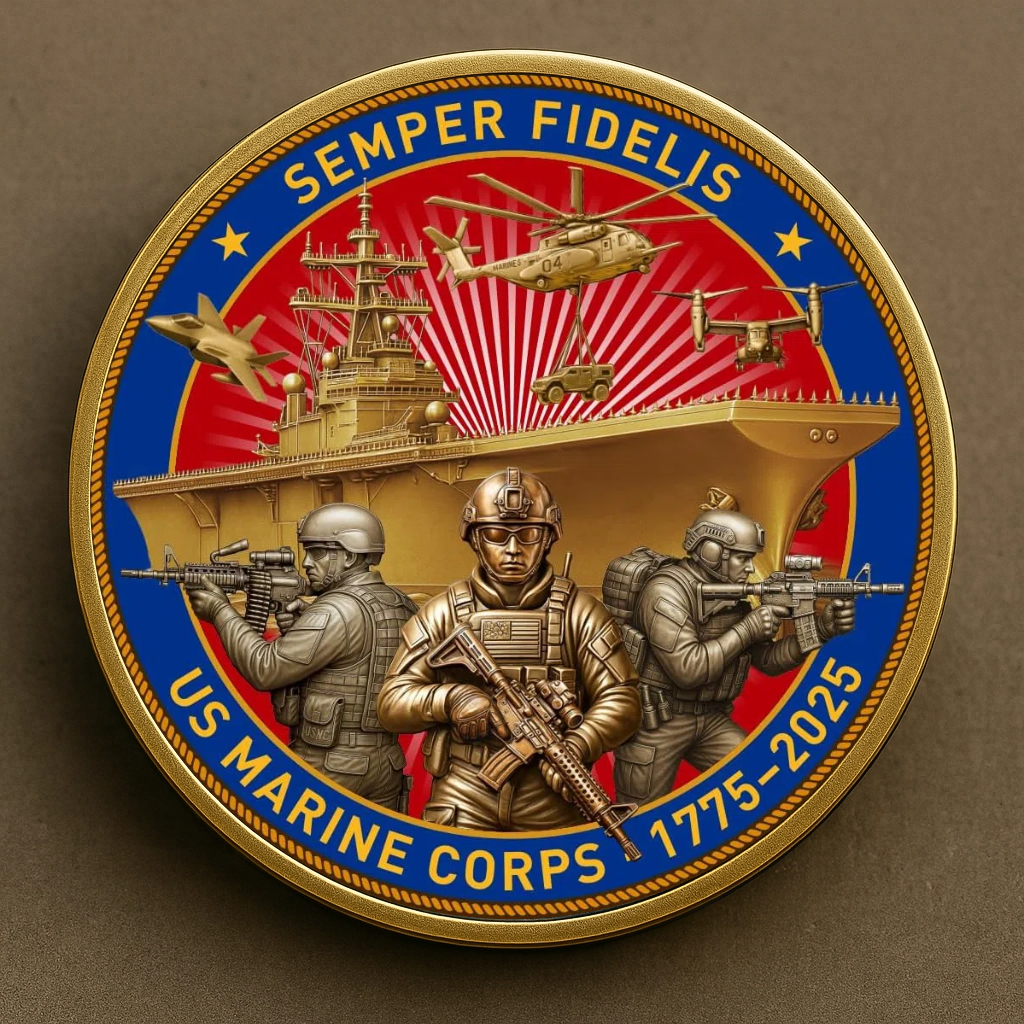 US Marine Corps 250th Anniversary Commemorative Coin