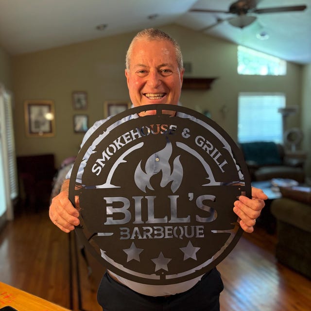 Personalized Metal BBQ Wall Sign | Custom Outdoor Grill Decor & Gift