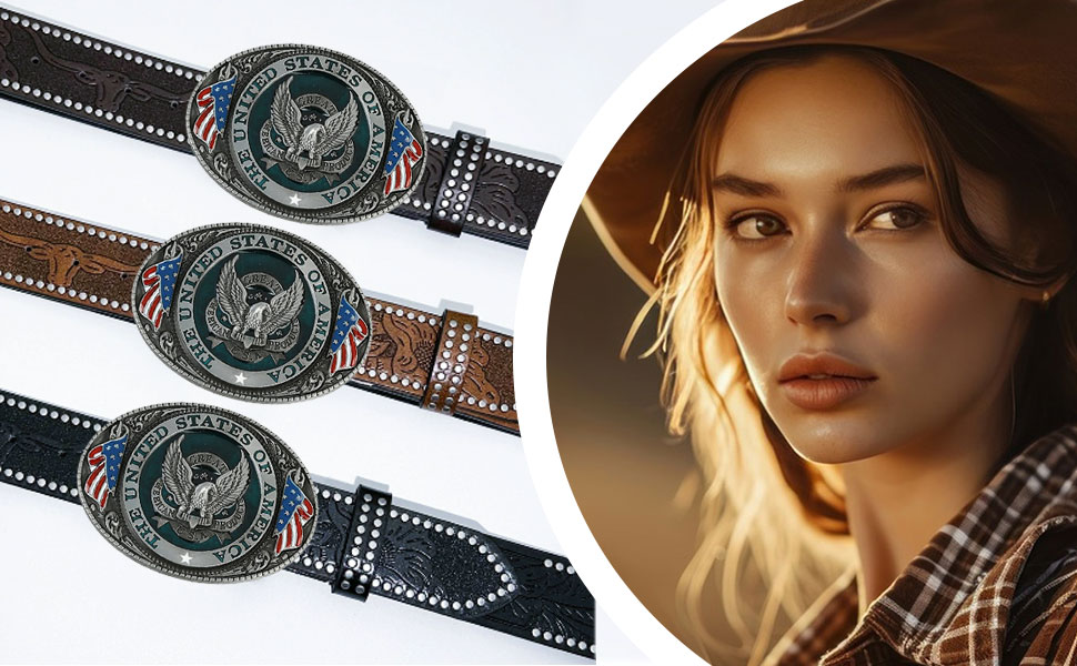 The United State of American Flag Belt Buckle