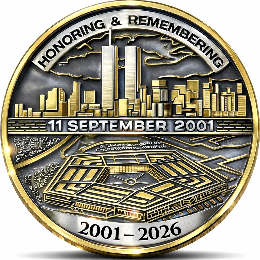 9/11 25th Anniversary Memorial Challenge Coin
