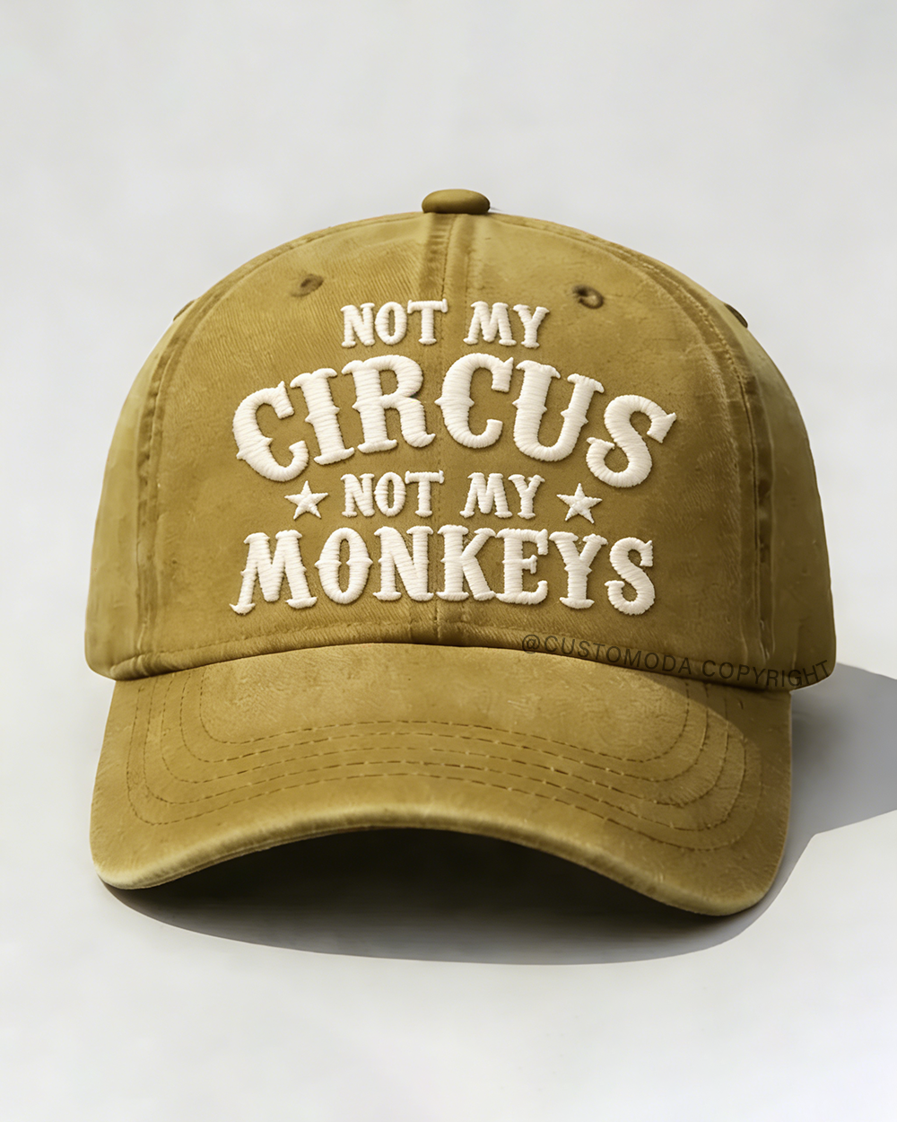 Not My Circus Not My Monkeys Embroidery Cap