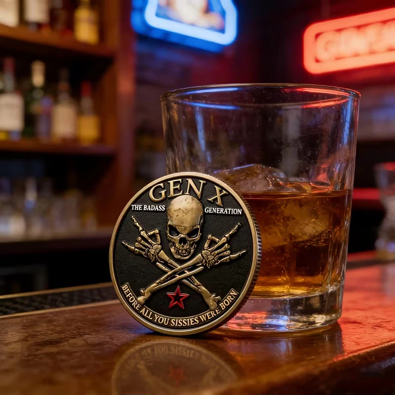 Gen X Challenge Coin 🖤💀
