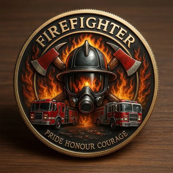 🔥 Firefighter Commemorative Challenge Coin 🔥