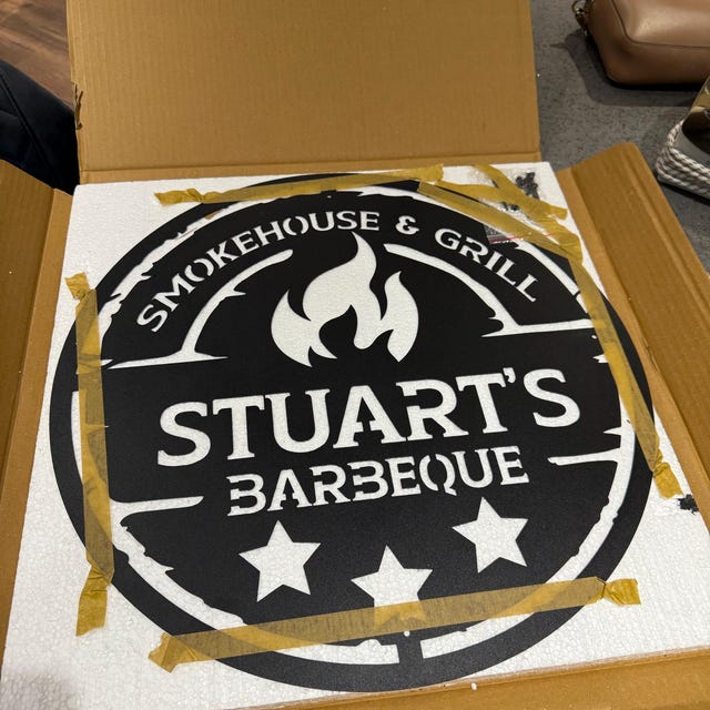 Personalized Metal BBQ Wall Sign | Custom Outdoor Grill Decor & Gift