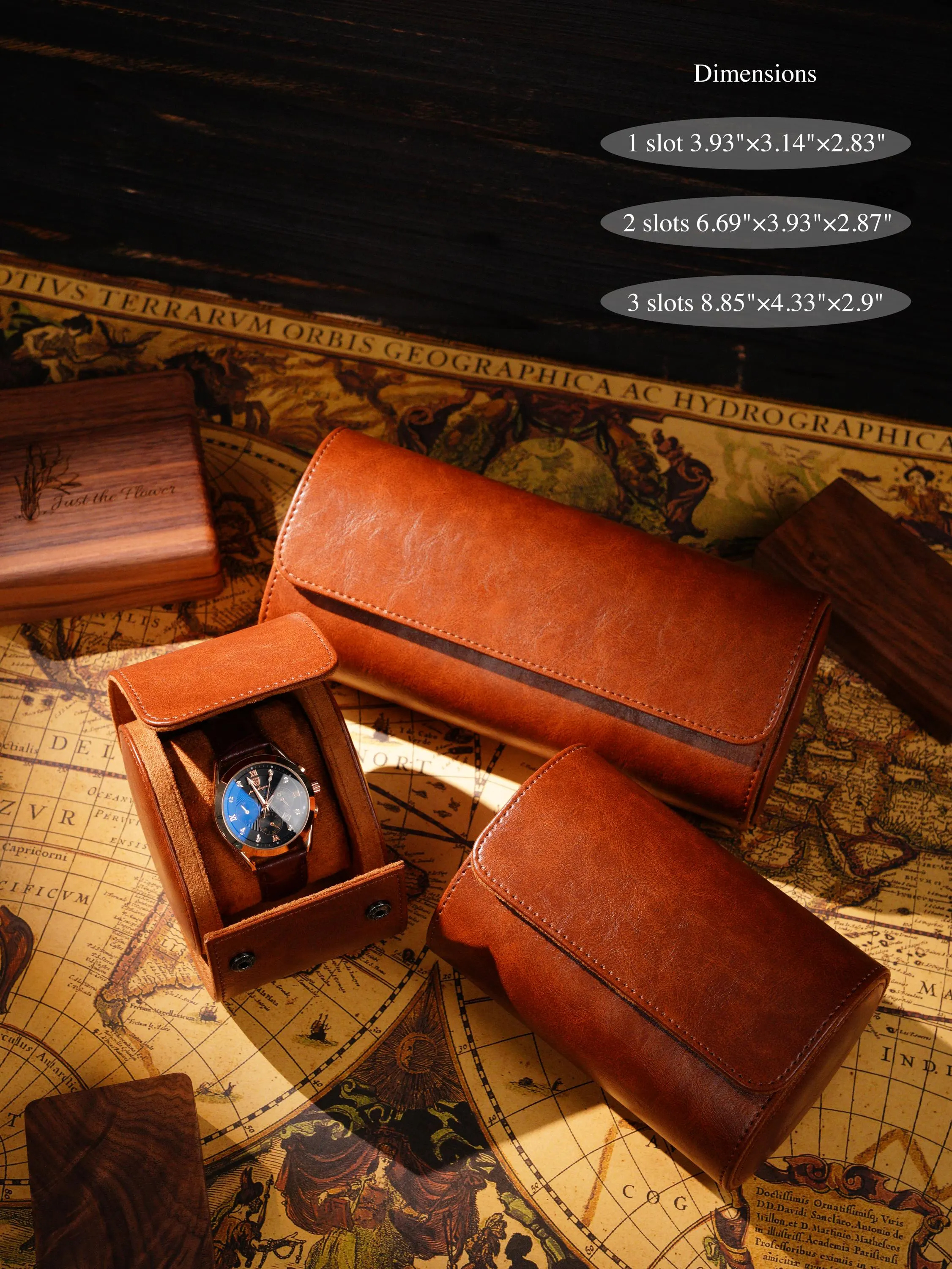 Personalized Leather Watch Roll