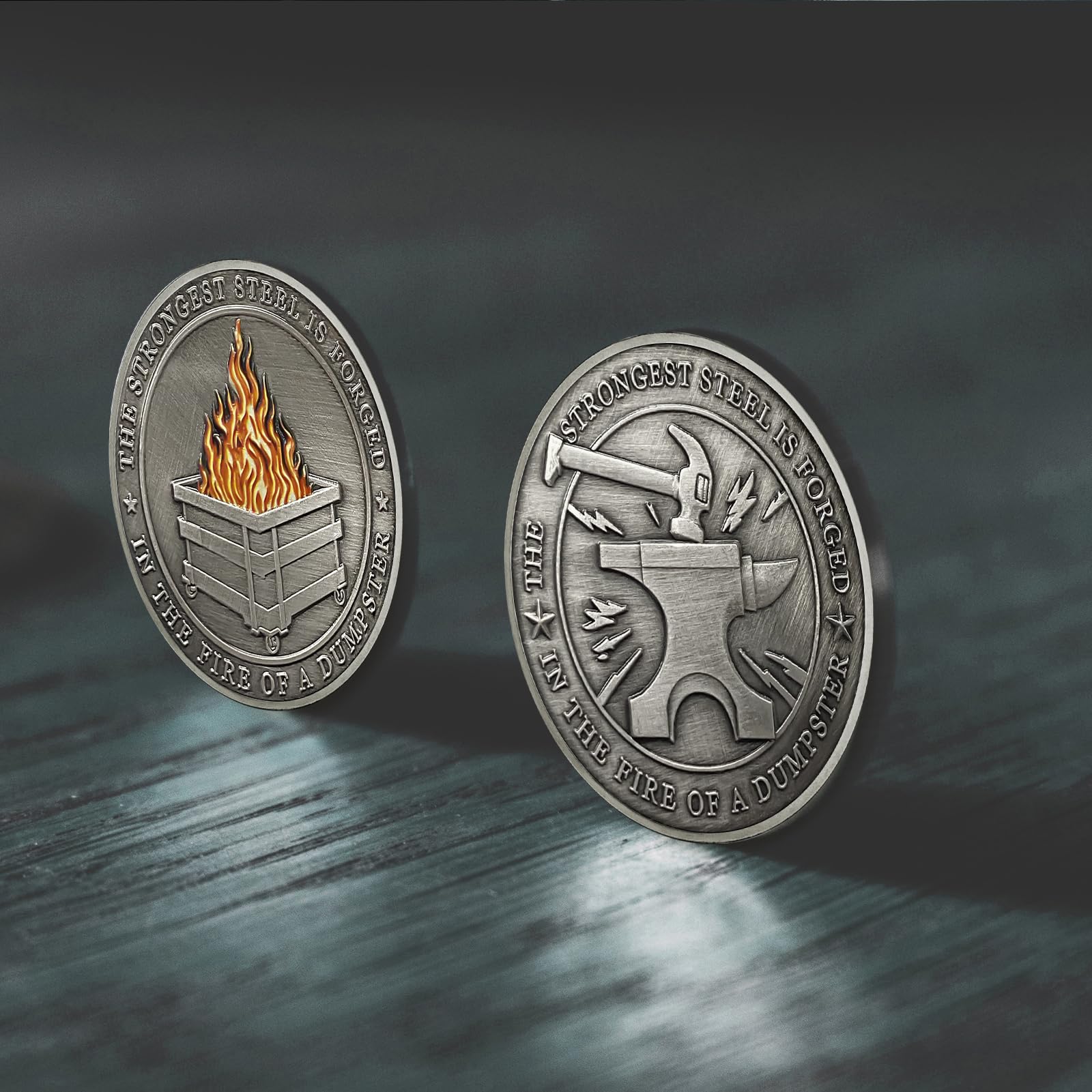Dumpster Fire Challenge Coins