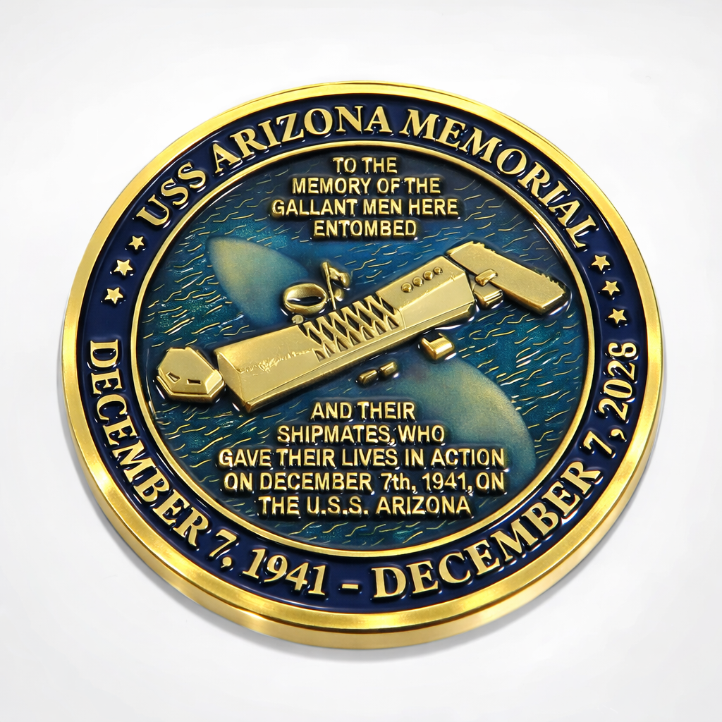 ⚓ Pearl Harbor 85th Anniversary Memorial Challenge Coin