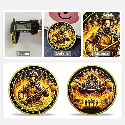 Firefighter Fire Rescue Challenge Coin