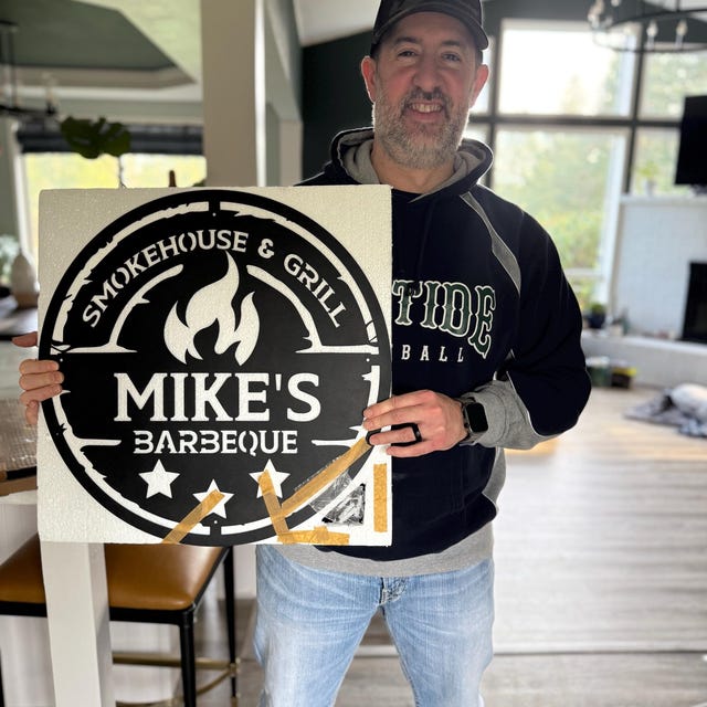 Personalized Metal BBQ Wall Sign | Custom Outdoor Grill Decor & Gift