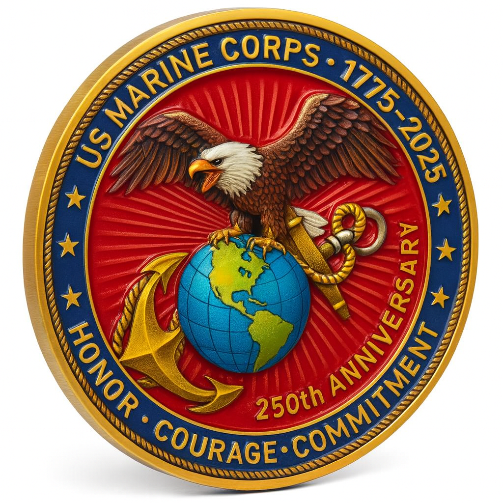 US Marine Corps 250th Anniversary Commemorative Coin