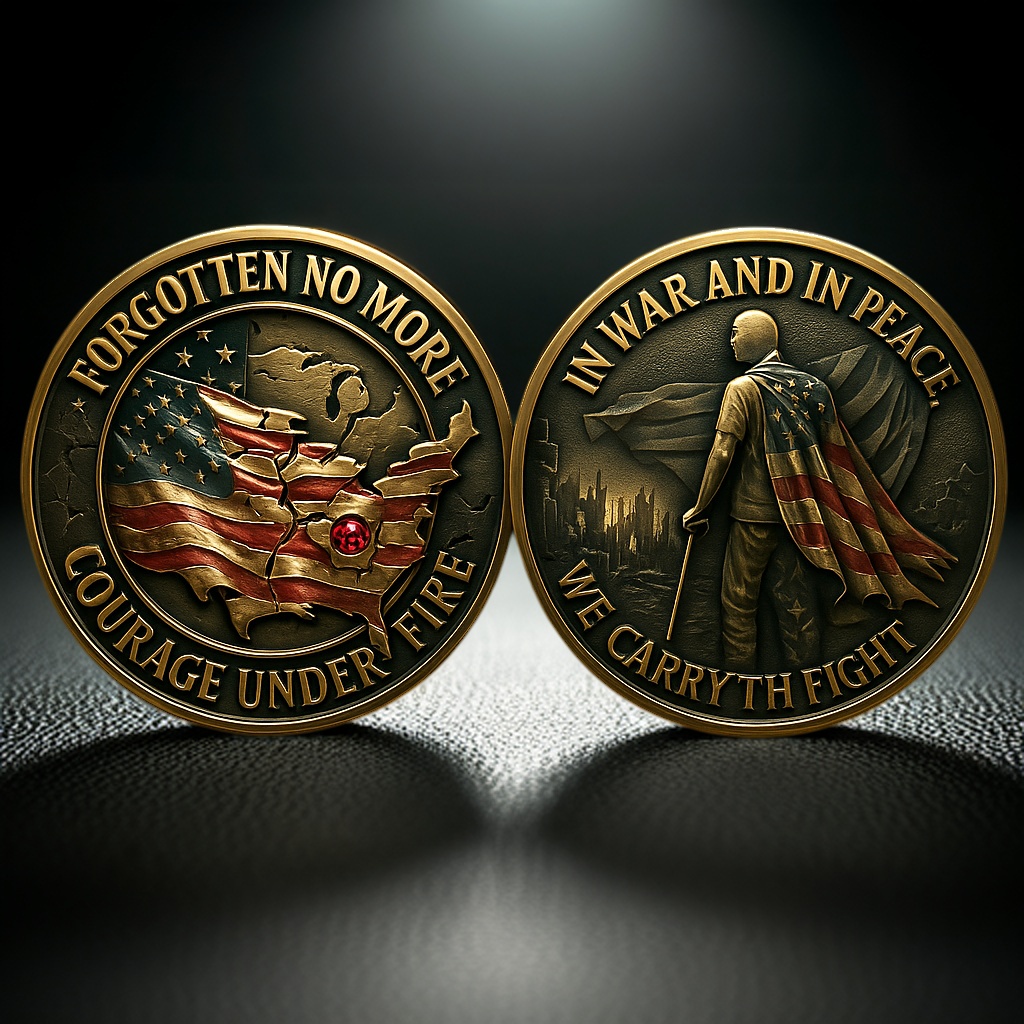 PTSD Veteran Tribute Challenge Coin – “Forgotten No More”