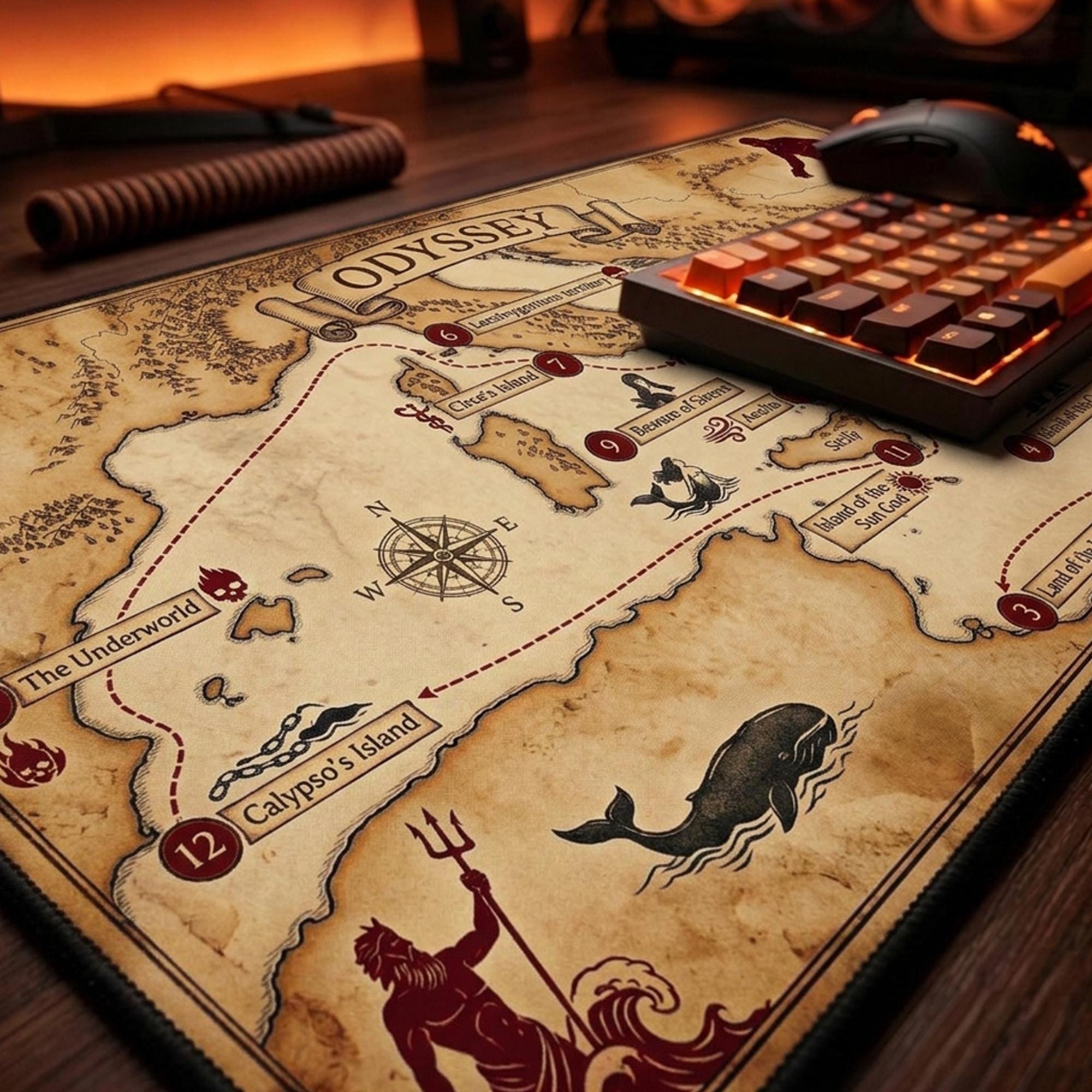 Odyssey Journey Map Desk Mat