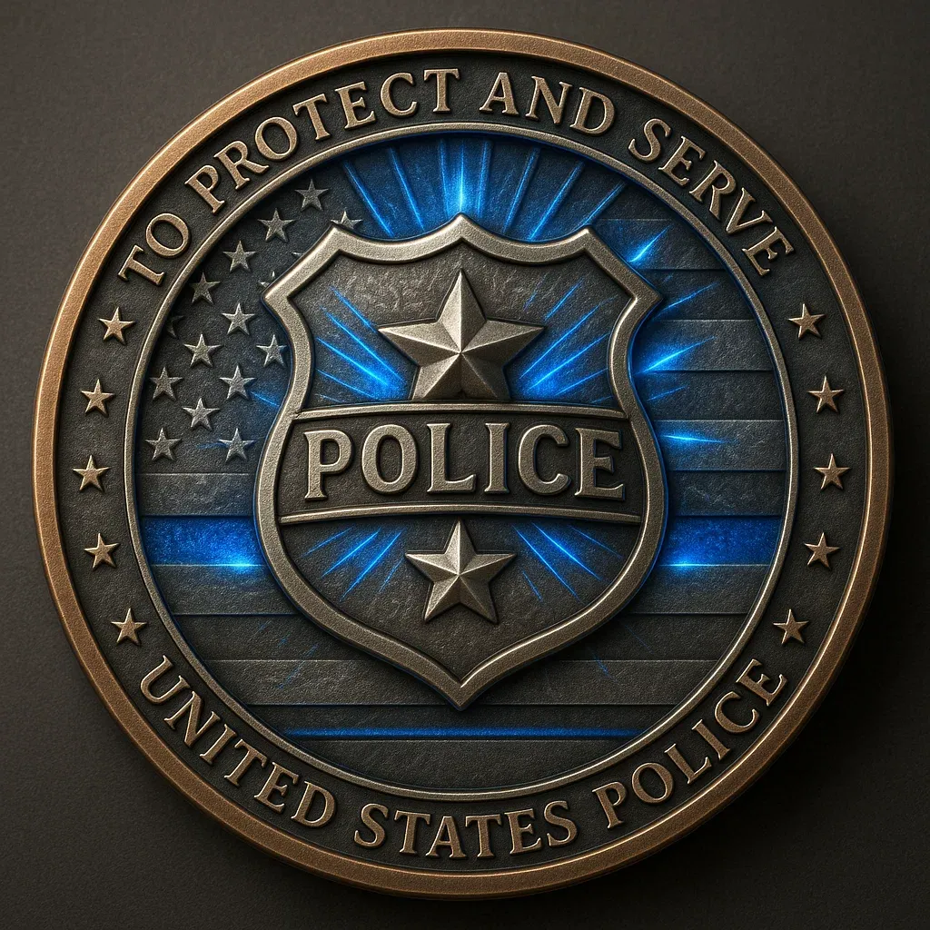 Police Commemorative Coin – Service, Honor, Courage 🚔👮
