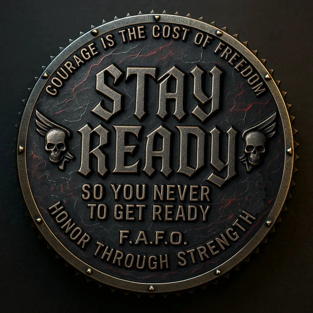“F.A.F.O.” Challenge Coin – STAY READY, ALWAYS 🔥💀 