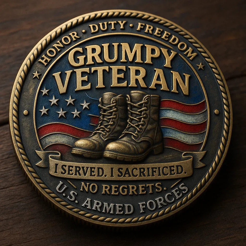 Grumpy Veteran – U.S. Armed Forces Commemorative Coin