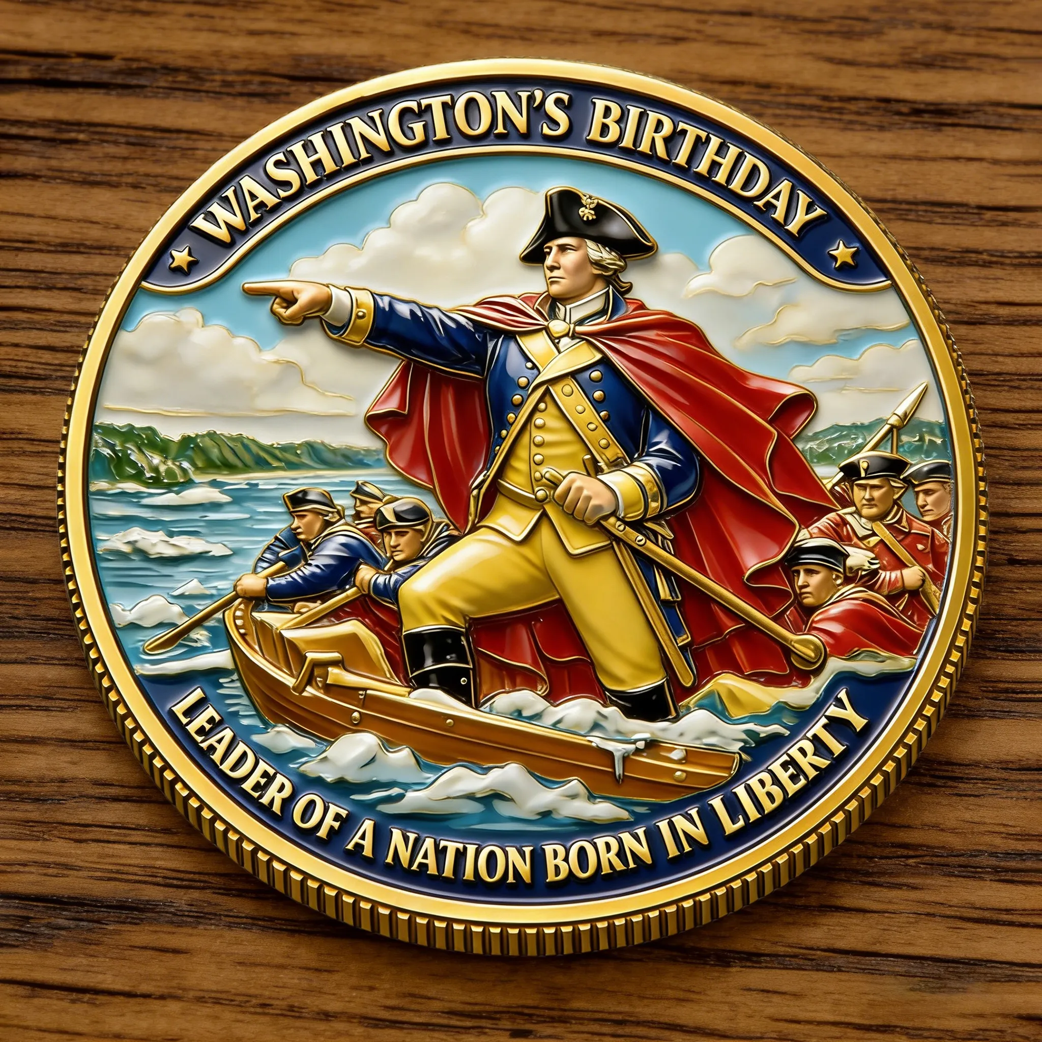 George Washington Commemorative Challenge Coin – Washington’s Birthday | First President of the United States