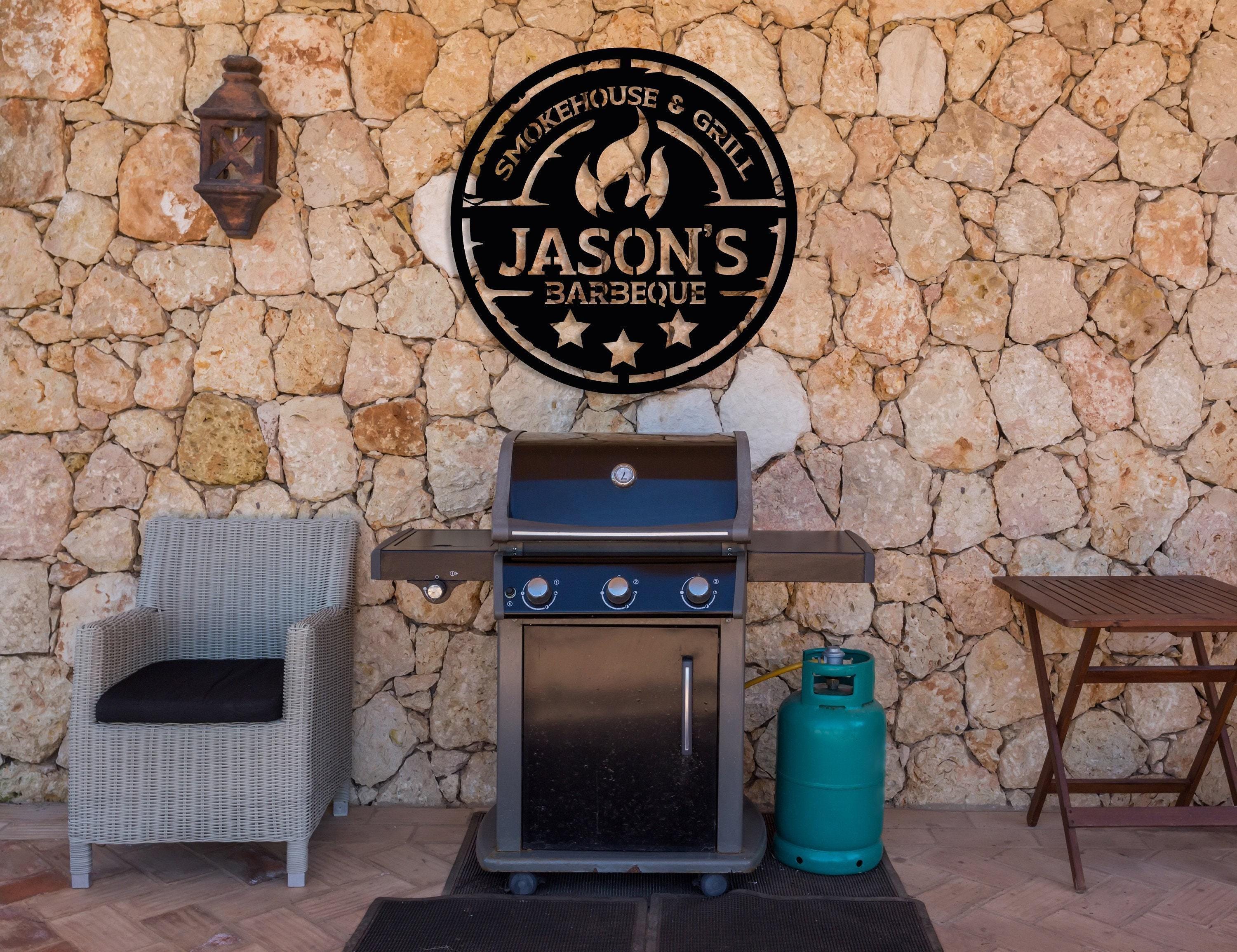 Personalized Metal BBQ Wall Sign | Custom Outdoor Grill Decor & Gift