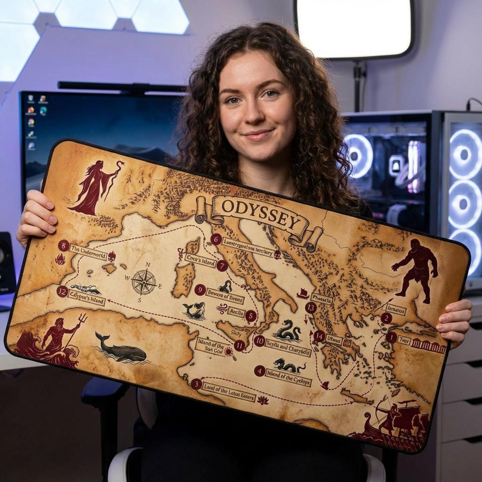 Odyssey Journey Map Desk Mat