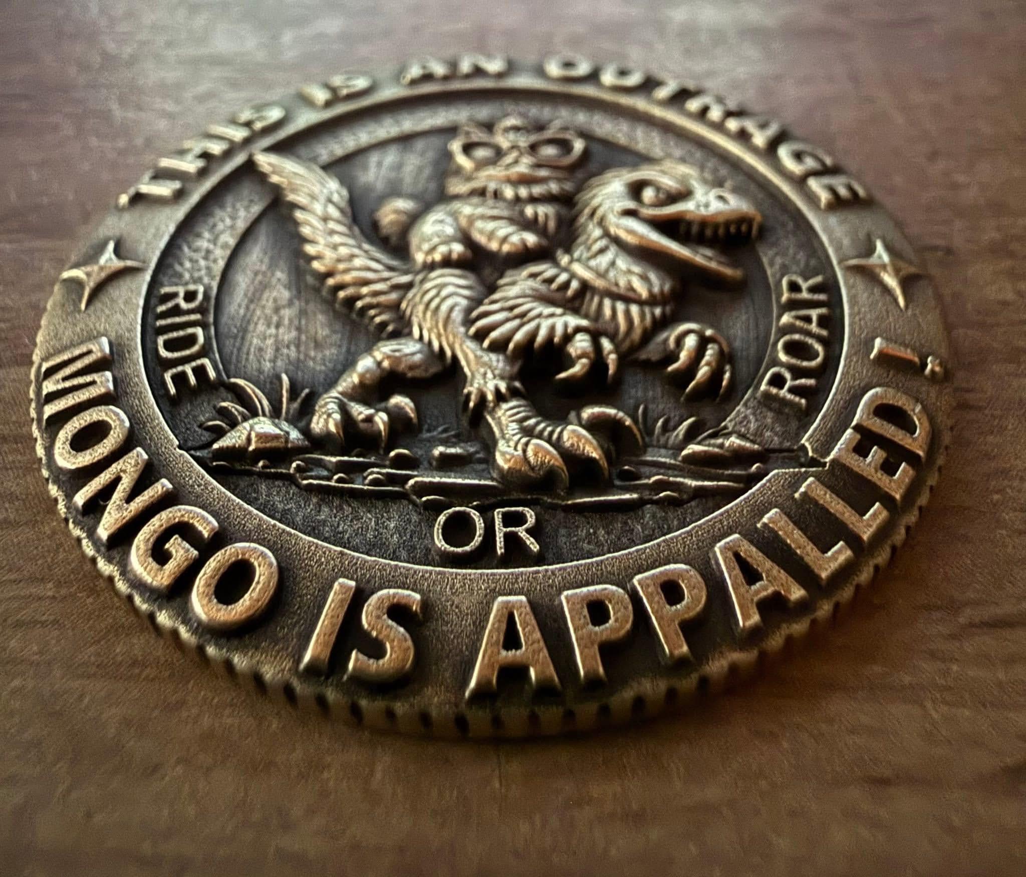 Dungeon Crawler Carl Inspired Brass Challenge Coin