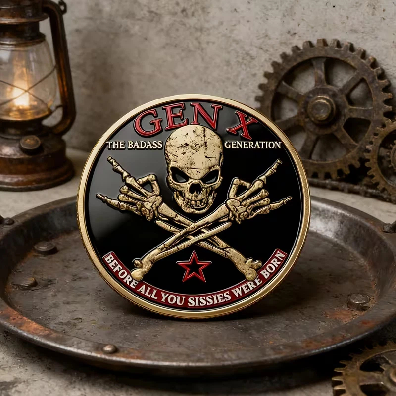 Gen X Challenge Coin 🖤💀