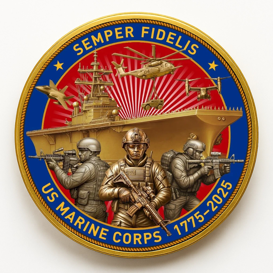 US Marine Corps 250th Anniversary Commemorative Coin