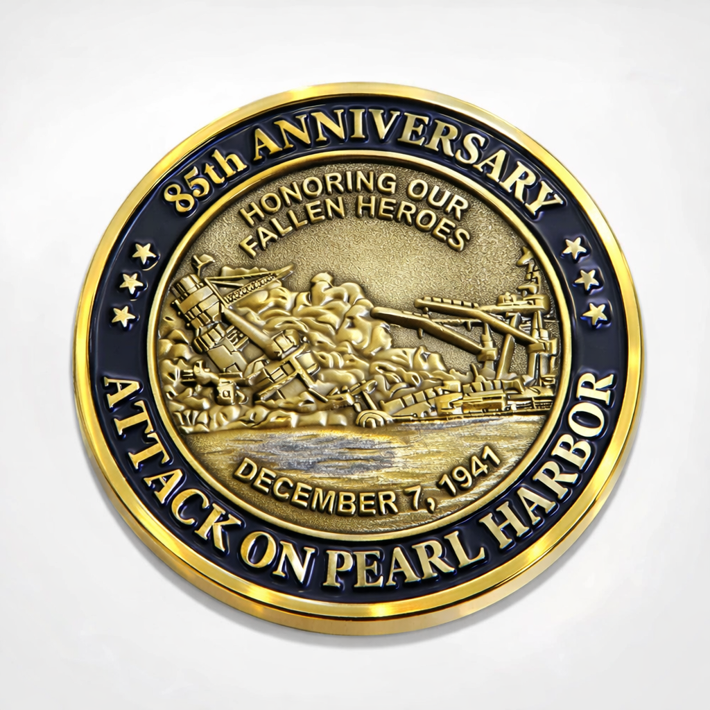 ⚓ Pearl Harbor 85th Anniversary Memorial Challenge Coin