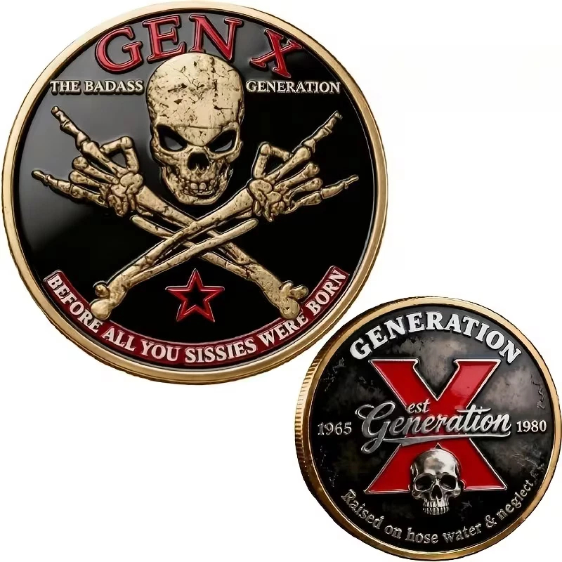Gen X Challenge Coin 🖤💀