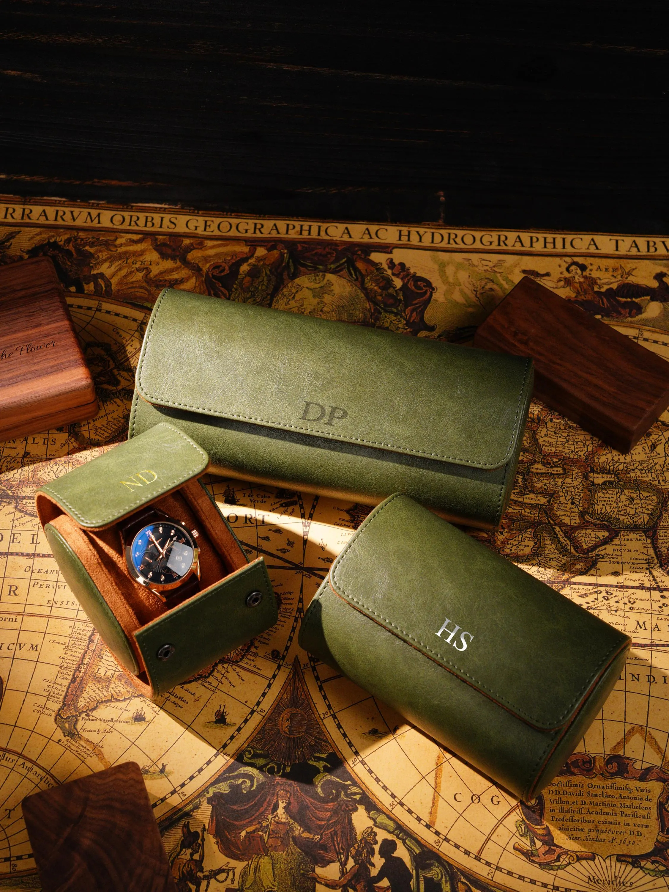 Personalized Leather Watch Roll