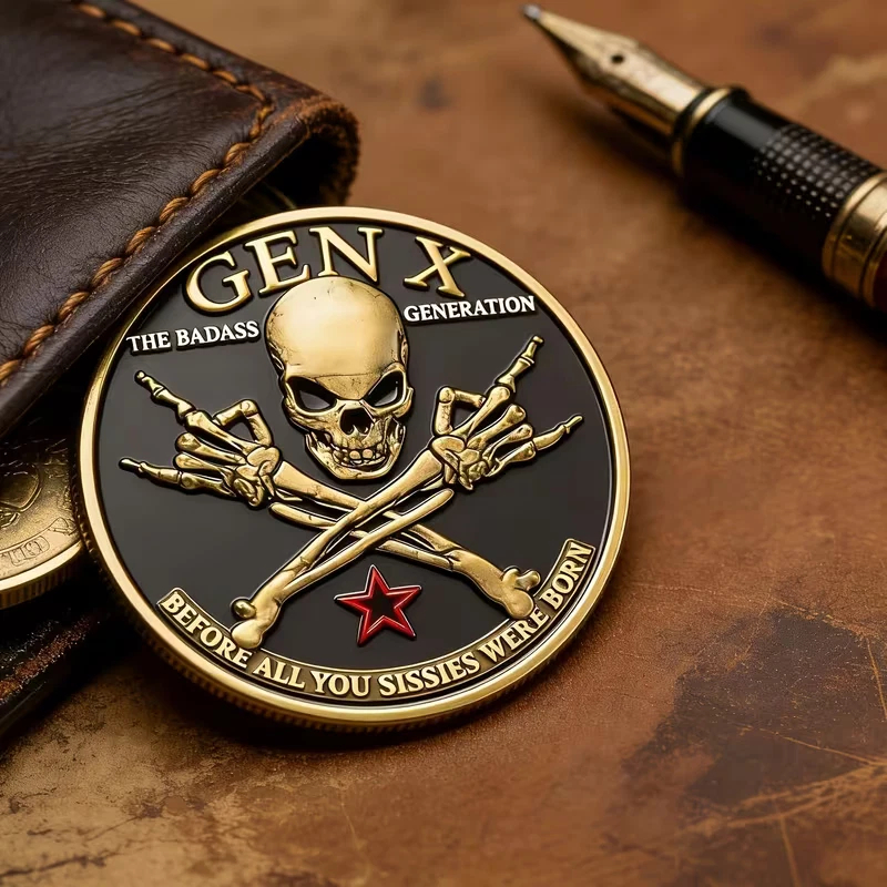 Gen X Challenge Coin 🖤💀