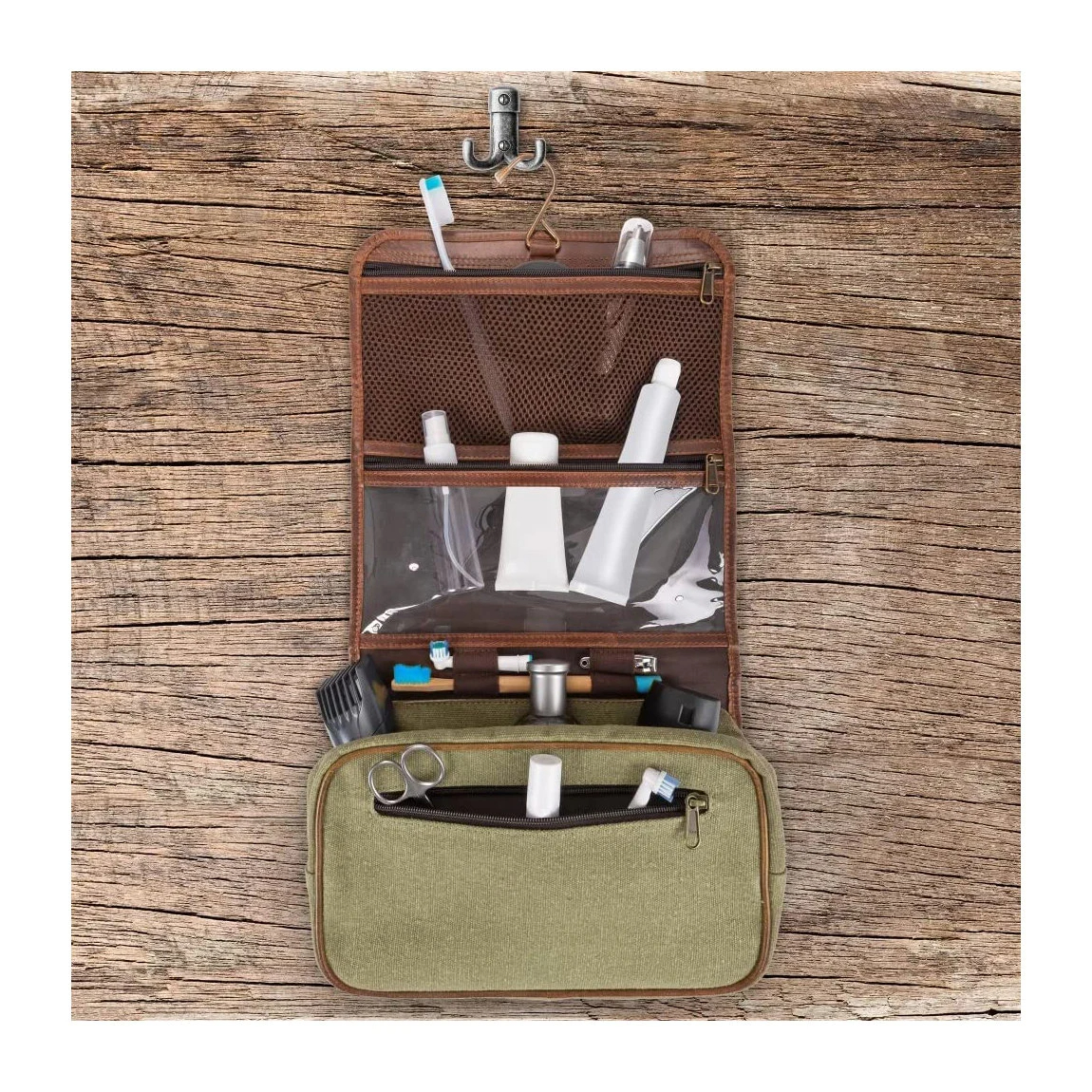 Personalized Leather Dopp Kit - Custom Engraved Travel Toiletry Bag 🧳✨