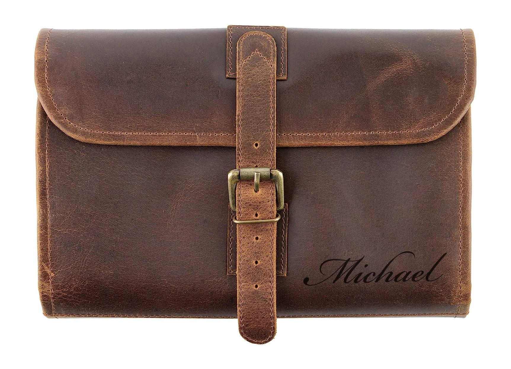 Personalized Leather Dopp Kit - Custom Engraved Travel Toiletry Bag 🧳✨