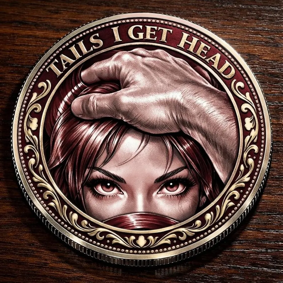💘 Funny Couples Decision Coin – Heads I Get Tail / Tails I Get Head