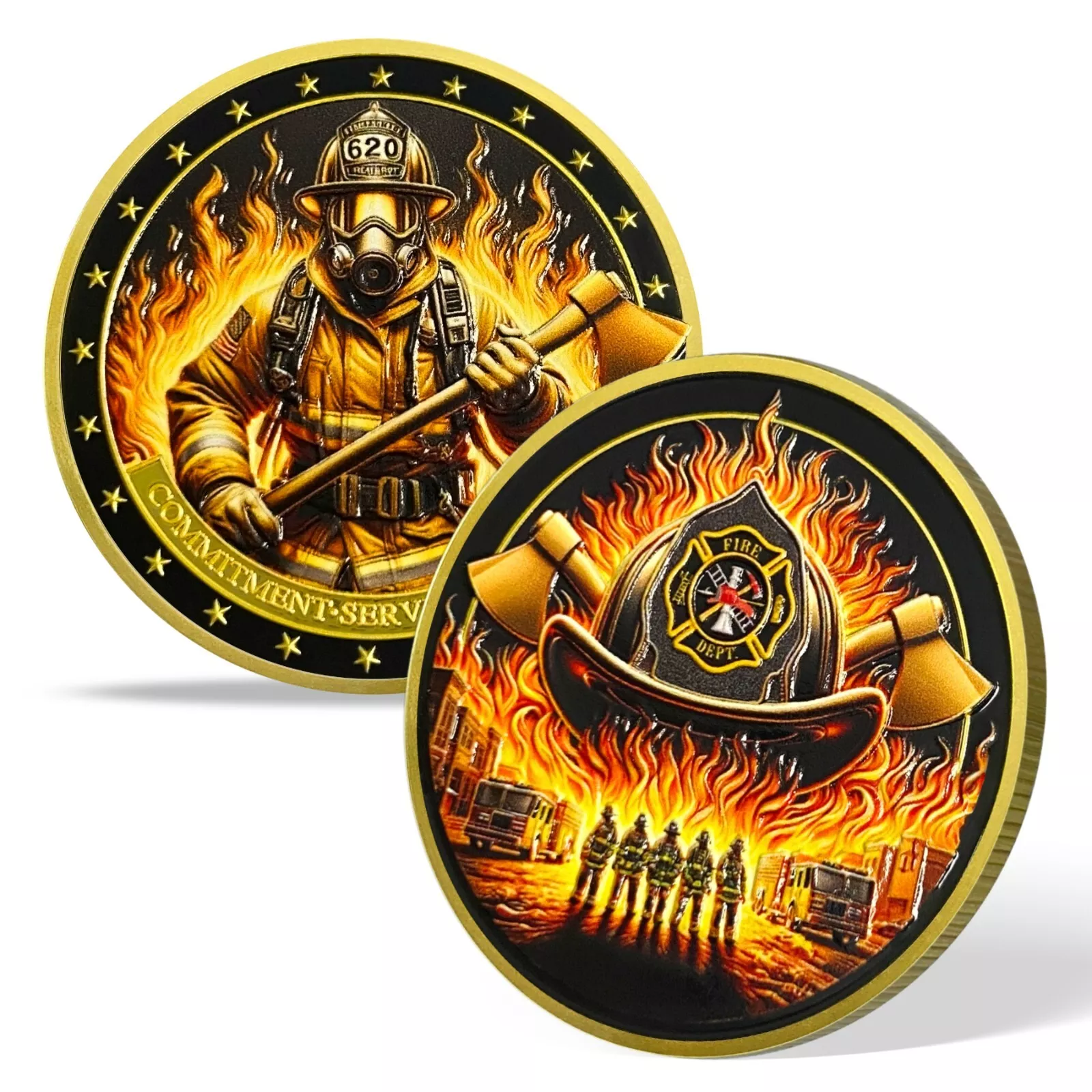 Firefighter Fire Rescue Challenge Coin