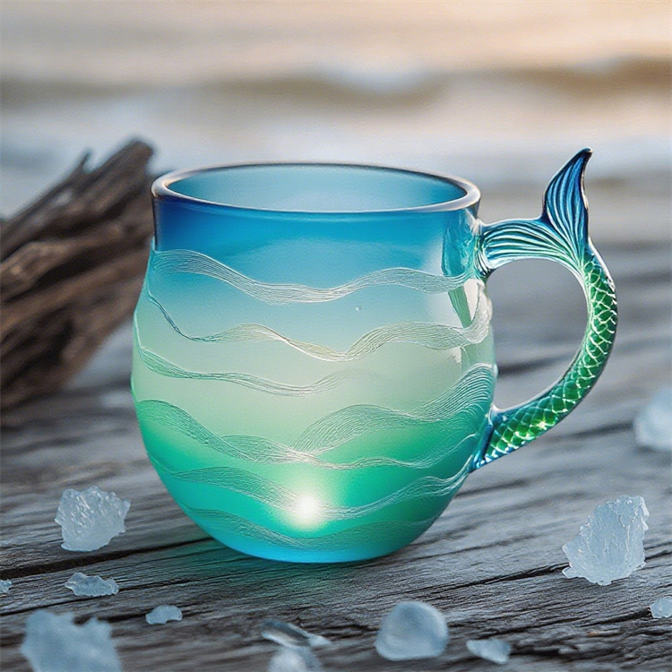 Mermaid Tail Ocean Glass