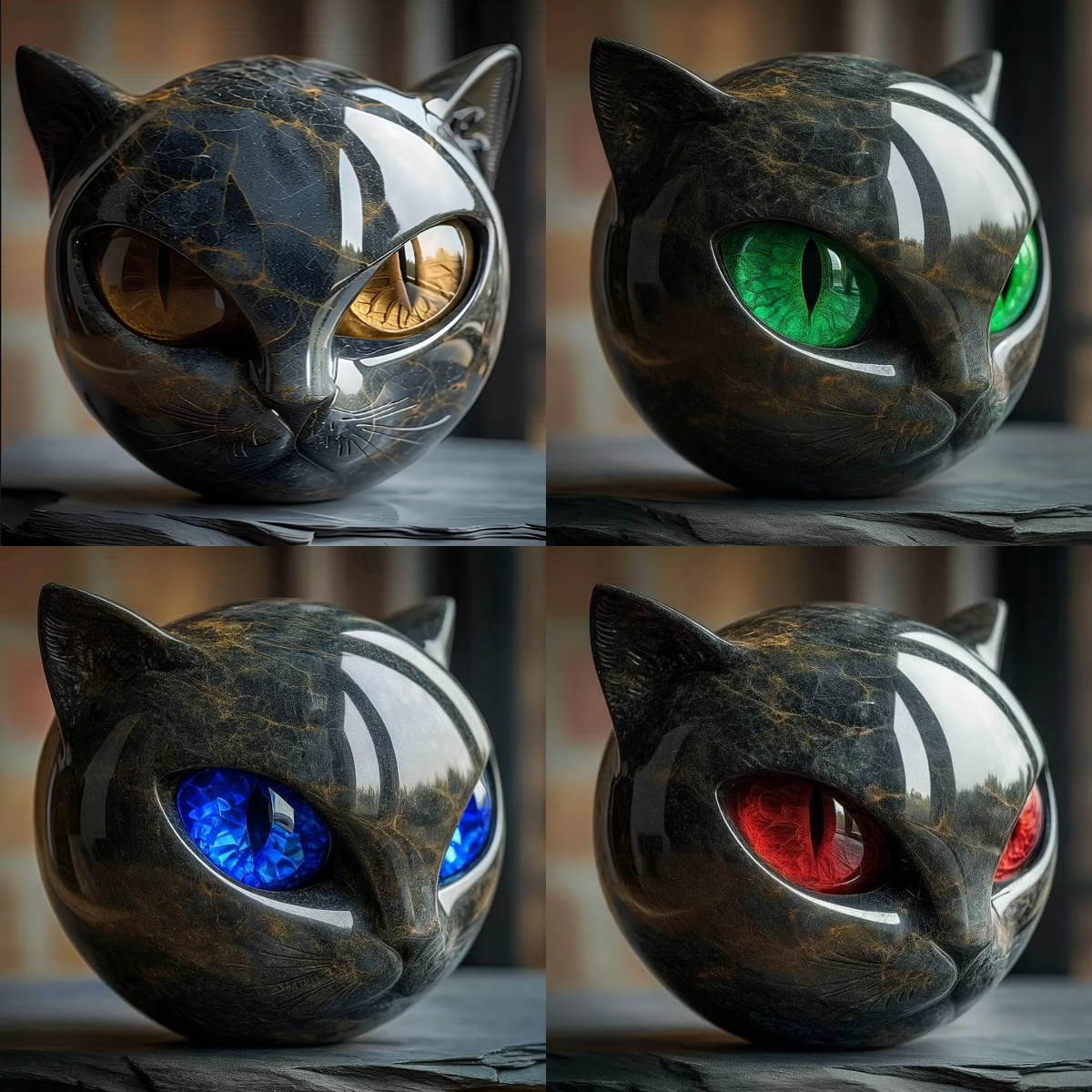 🔥LAST DAY 50% OFF🐈‍⬛Stately Residence Accent & Refined Present Masterpiece - Opulent Black Cat Sculpture