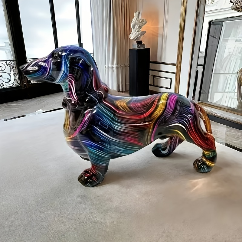 Colorful Dachshund Figurine
