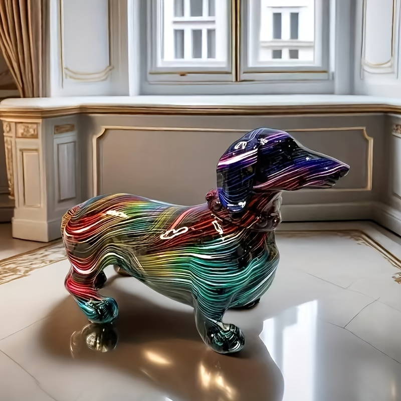Colorful Dachshund Figurine