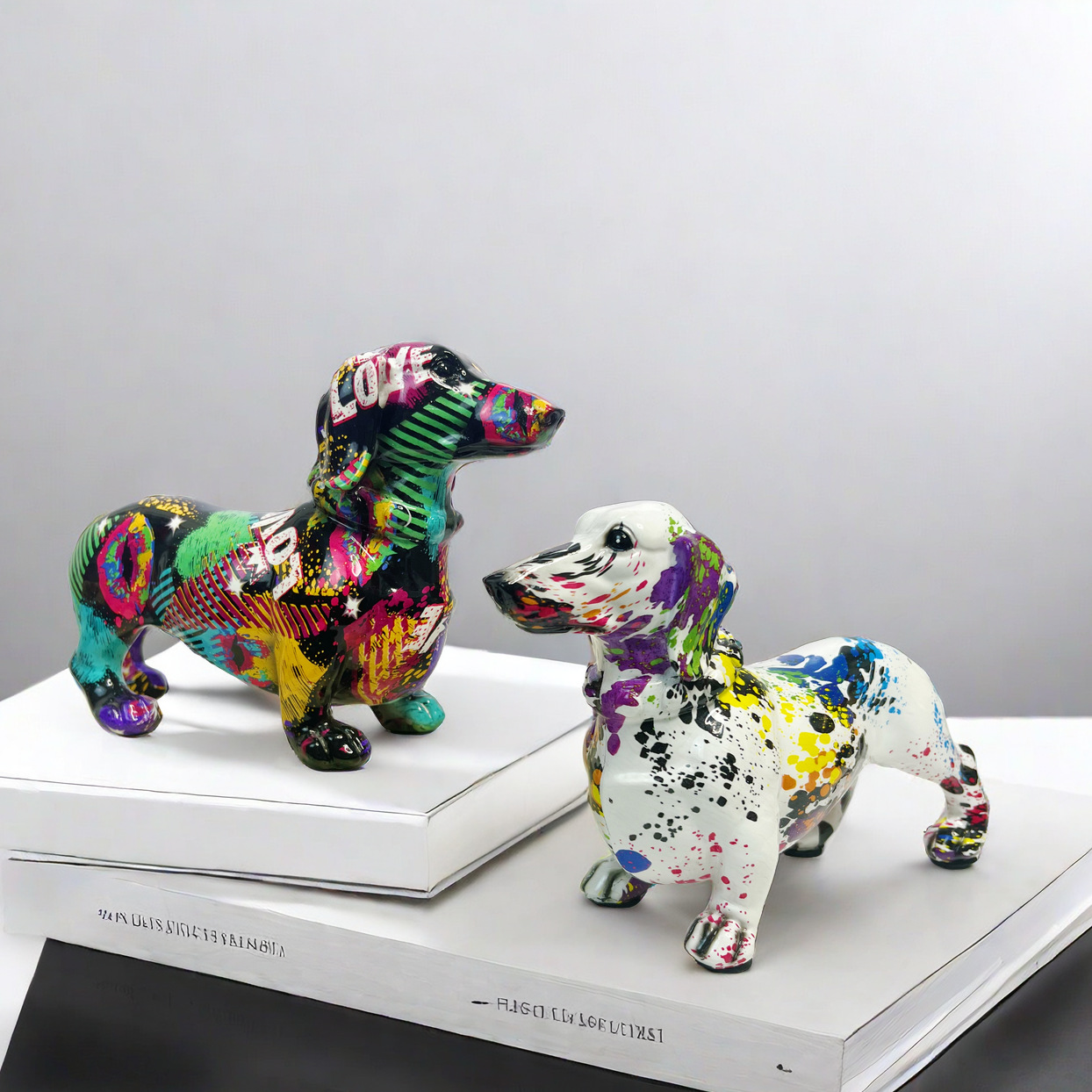 Colorful Dachshund Figurine